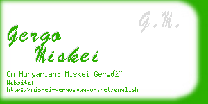 gergo miskei business card